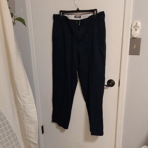 Lands' End Men's Navy Dress Pants, Comfort Waist